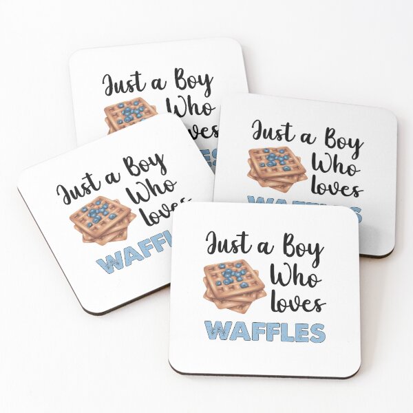 Item preview, Just A Boy Who Loves Waffles designed and sold by SportyDogShop.