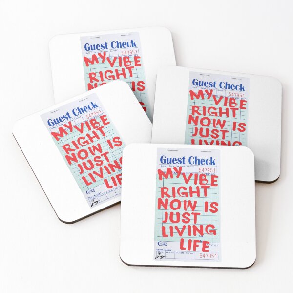 Item preview, My Vibe Right Now Is Just Living Life Guest Check Art (Red) designed and sold by dressedbyjord.