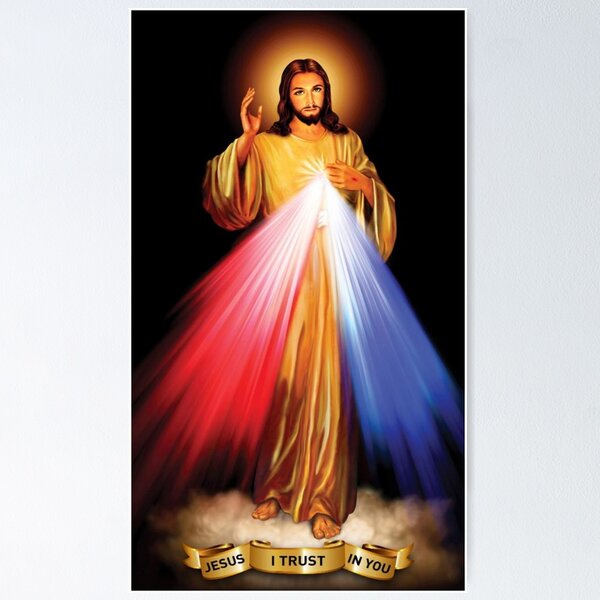 Vista previa del artículo con la obra «Jesús en Ti confío, Santa Faustina, Divina Misericordia», diseñado y vendido por AMDG Line.