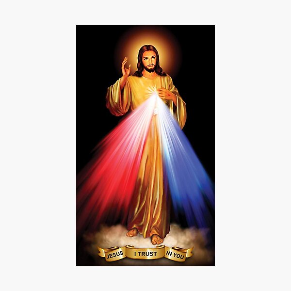 Aperçu de l'œuvre Jésus j'ai confiance en toi, sainte Faustine, miséricorde divine créée et vendue par AMDG Line.