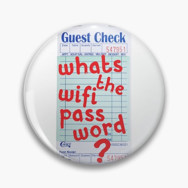 Item preview, What's the WIFI Password? Guest Check Art (Red) designed and sold by dressedbyjord.