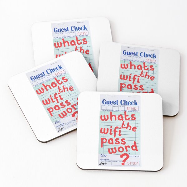 Item preview, What's the WIFI Password? Guest Check Art (Red) designed and sold by dressedbyjord.