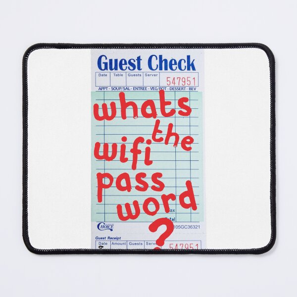 Item preview, What's the WIFI Password? Guest Check Art (Red) designed and sold by dressedbyjord.