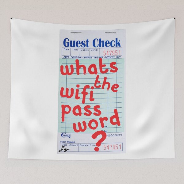 Item preview, What's the WIFI Password? Guest Check Art (Red) designed and sold by dressedbyjord.