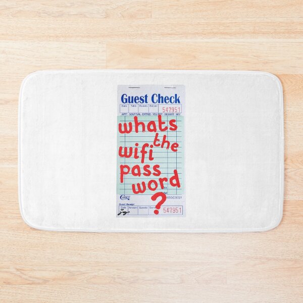 Item preview, What's the WIFI Password? Guest Check Art (Red) designed and sold by dressedbyjord.