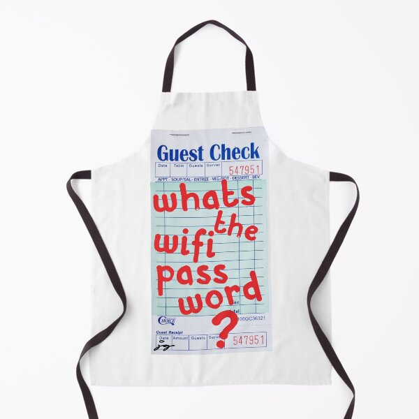 Item preview, What's the WIFI Password? Guest Check Art (Red) designed and sold by dressedbyjord.