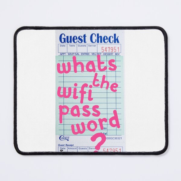 Item preview, What's the WIFI Password? Guest Check Art (Pink) designed and sold by dressedbyjord.