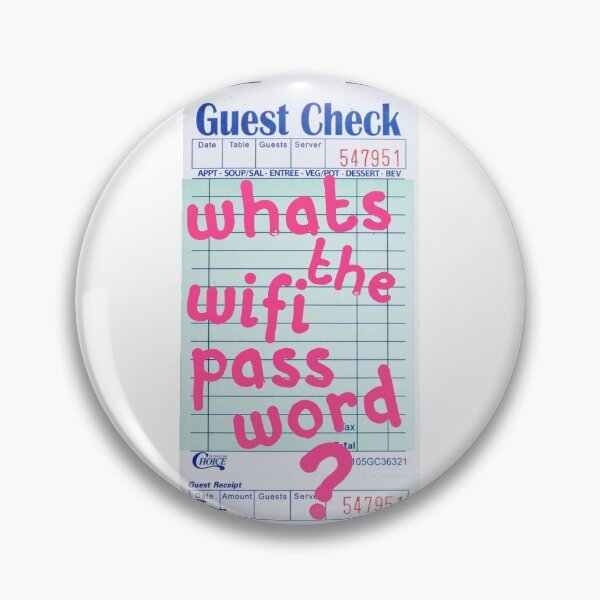 Item preview, What's the WIFI Password? Guest Check Art (Pink) designed and sold by dressedbyjord.