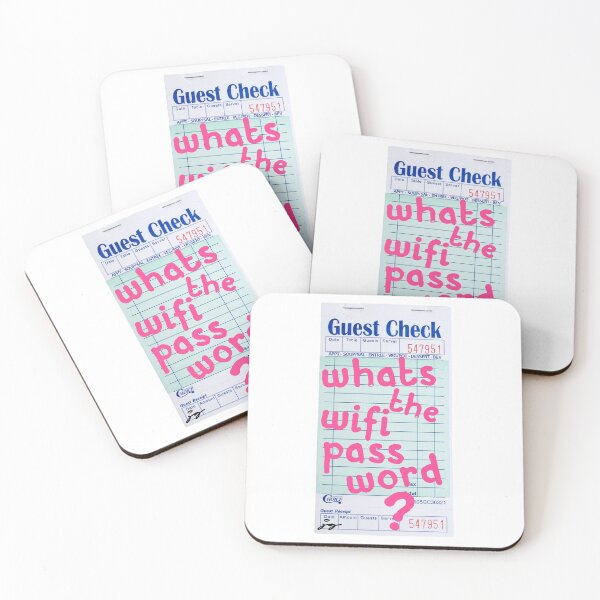 Item preview, What's the WIFI Password? Guest Check Art (Pink) designed and sold by dressedbyjord.