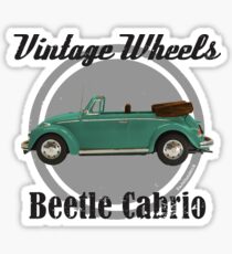 Pegatina Ruedas Vintage: Beetle Cabrio