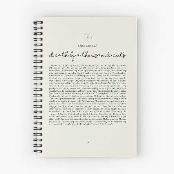 Item preview, Death By A Thousand Cuts Lyrics designed and sold by queseraseraa.