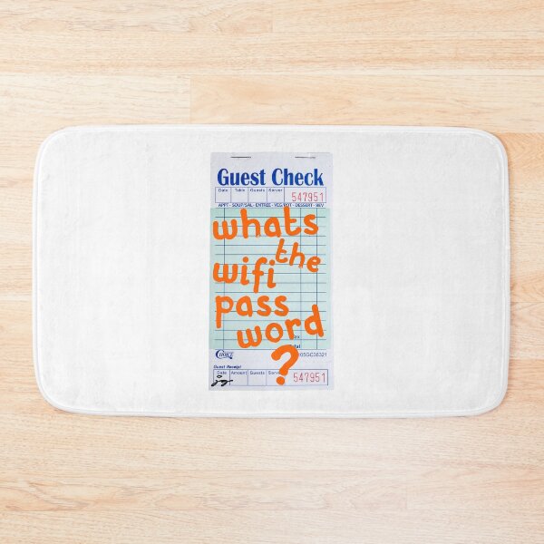 Item preview, What's the WIFI Password? Guest Check Art (Orange) designed and sold by dressedbyjord.