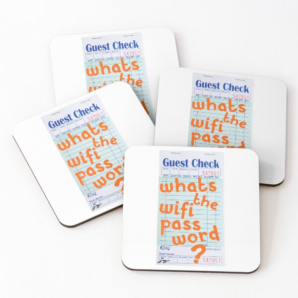 Item preview, What's the WIFI Password? Guest Check Art (Orange) designed and sold by dressedbyjord.