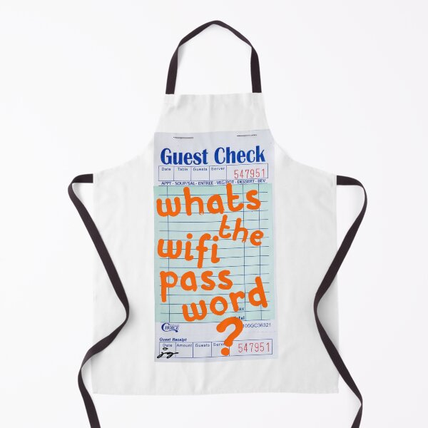 Item preview, What's the WIFI Password? Guest Check Art (Orange) designed and sold by dressedbyjord.