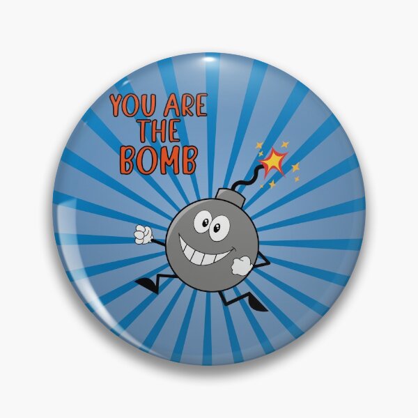 Item preview, You are the bomb, drawing of a bomb with blue background designed and sold by Martapp.