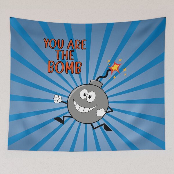 Item preview, You are the bomb, drawing of a bomb with blue background designed and sold by Martapp.
