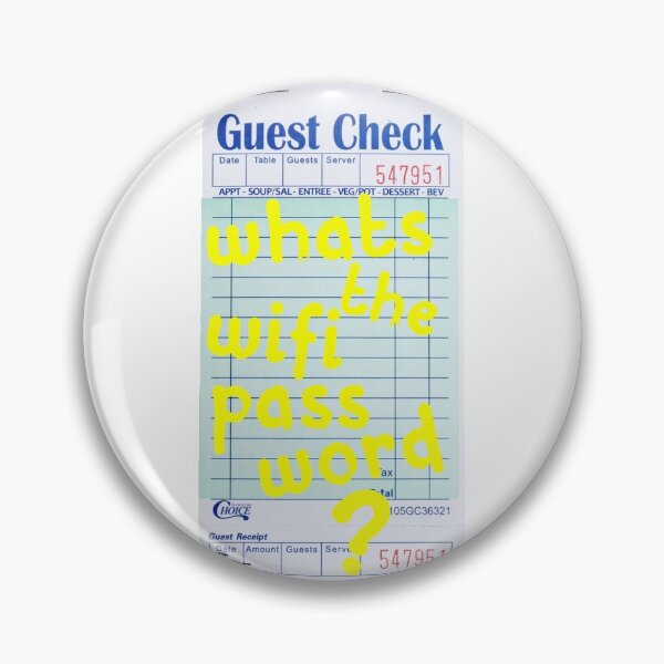 Item preview, What's the WIFI Password? Guest Check Art (Yellow) designed and sold by dressedbyjord.