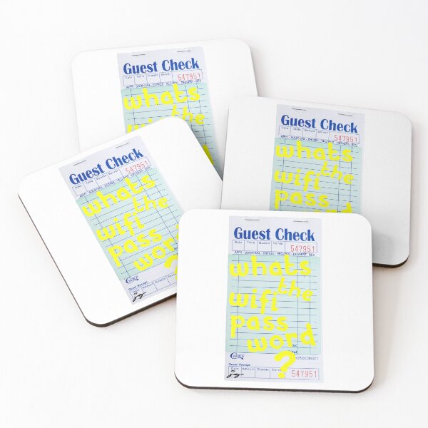 Item preview, What's the WIFI Password? Guest Check Art (Yellow) designed and sold by dressedbyjord.