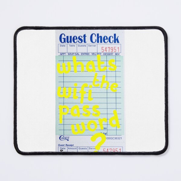 Item preview, What's the WIFI Password? Guest Check Art (Yellow) designed and sold by dressedbyjord.