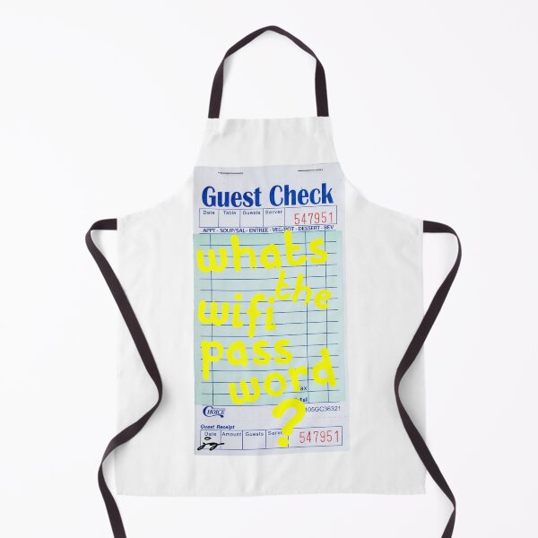 Item preview, What's the WIFI Password? Guest Check Art (Yellow) designed and sold by dressedbyjord.