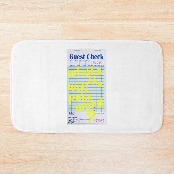 Item preview, What's the WIFI Password? Guest Check Art (Yellow) designed and sold by dressedbyjord.