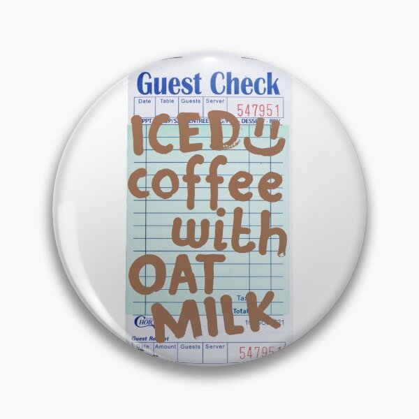 Artikelvorschau, Eiskaffee mit Hafermilch :) Gastcheck entworfen und verkauft von dressedbyjord.
