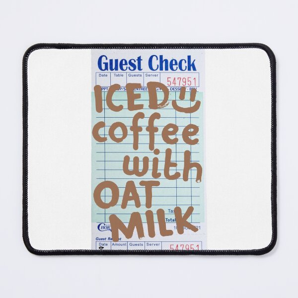 Item preview, Iced Coffee With Oat Milk :) Guest Check designed and sold by dressedbyjord.