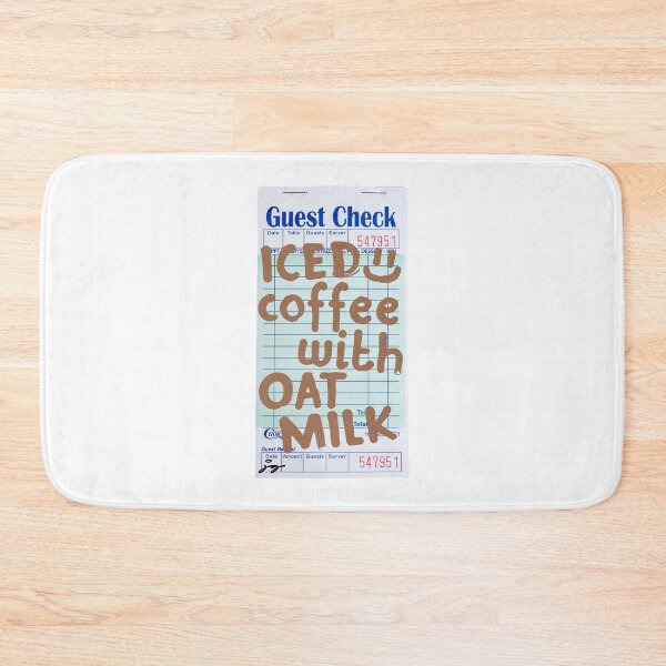 Item preview, Iced Coffee With Oat Milk :) Guest Check designed and sold by dressedbyjord.