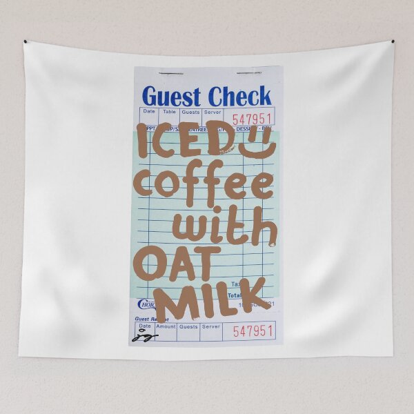 Item preview, Iced Coffee With Oat Milk :) Guest Check designed and sold by dressedbyjord.