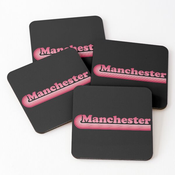 Item preview, Manchester - Retro design (pink) designed and sold by SwnCreations.