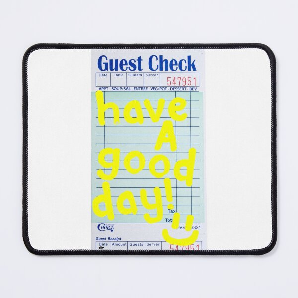 Item preview, Have a Good Day :) Guest Check Art (Yellow) designed and sold by dressedbyjord.