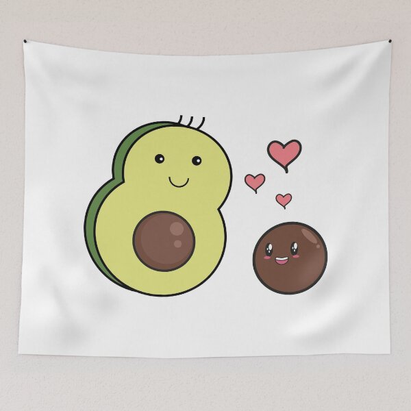Item preview, Mr Avocado Kawaii And Baby Avocado Kawaii designed and sold by istoriadesign.