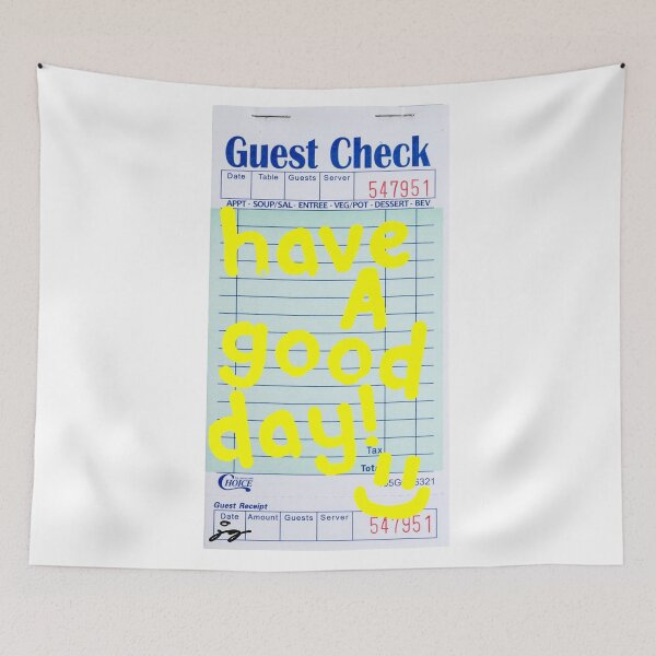 Item preview, Have a Good Day :) Guest Check Art (Yellow) designed and sold by dressedbyjord.