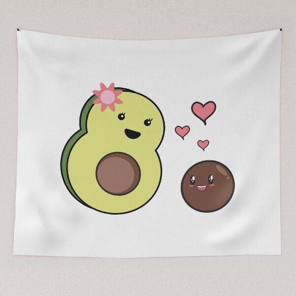 Item preview, Mrs Avocado Kawaii And Baby Avocado Kawaii designed and sold by istoriadesign.