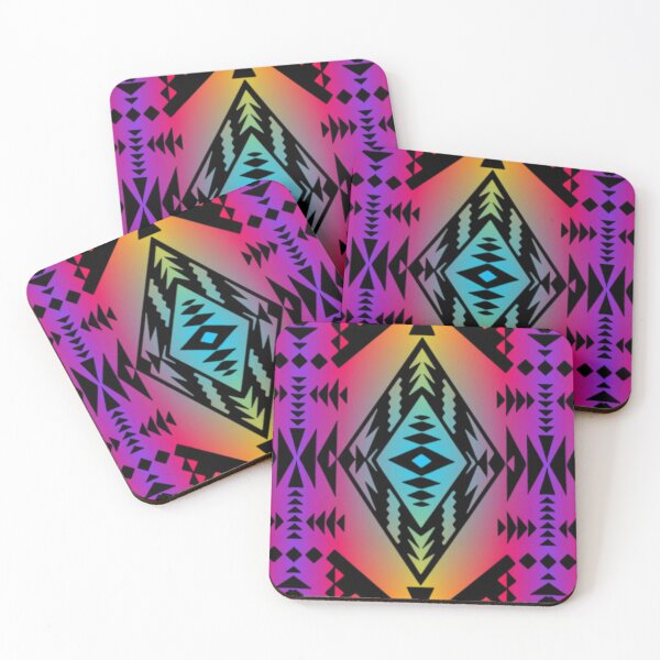 Item preview, Purple Rainbow Gradient Native Geo Print V3 designed and sold by JMWCD.