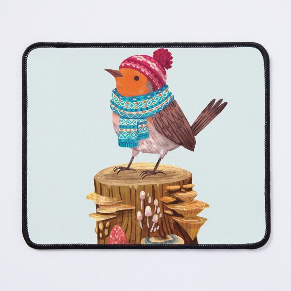 Item preview, Robin Bird in a cozy winter scarf and hat designed and sold by michelledraws.