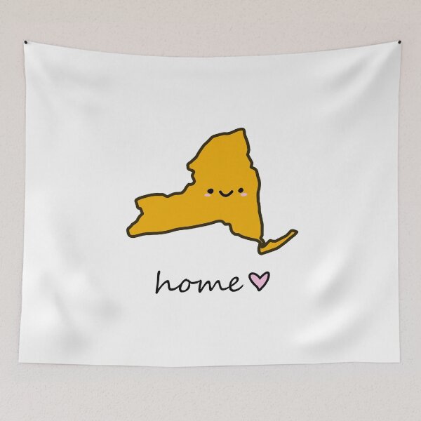 Item preview, cute New York state happy face Albany colors designed and sold by Maple Design Studio.