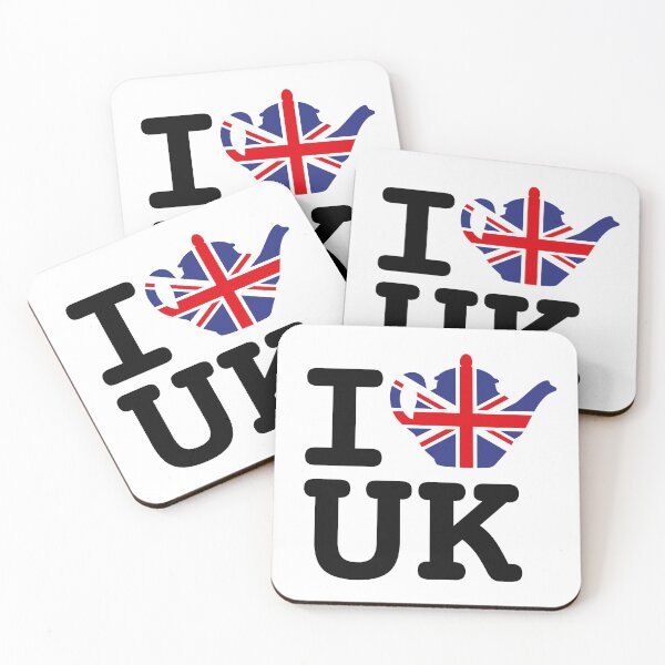 Item preview, I love UK Union Jack Flag Great Britain British teapot tea  designed and sold by LaundryFactory.