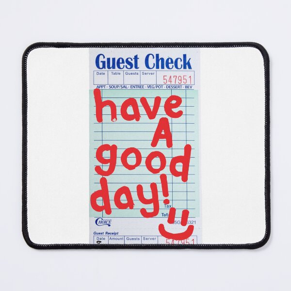 Item preview, Have a Good Day :) Guest Check Art (Red) designed and sold by dressedbyjord.