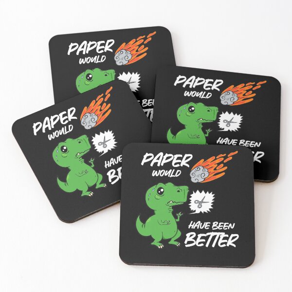 Item preview, Funny T-Rex Dinosaur Cartoon Meteorite Rock Paper Scissors designed and sold by RJ-Art.