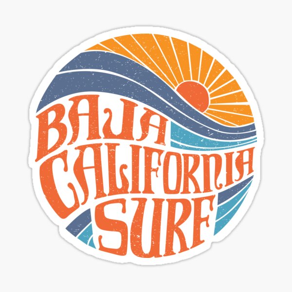 Baja Malibu Surfing Sticker WATERPROOF Vinyl Decal DOG Beach Adventure NEW 