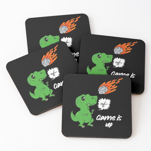 Item preview, Funny T-Rex Dinosaur Cartoon Meteorite Rock Paper Scissors designed and sold by RJ-Art.
