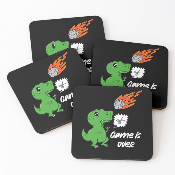 Item preview, Funny T-Rex Dinosaur Cartoon Meteorite Rock Paper Scissors designed and sold by RJ-Art.