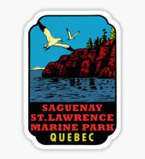 Saguenay - St Lawrence Marine Park Quebec Vintage Travel Decal Sticker