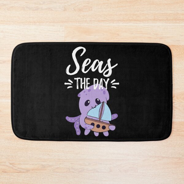 Item preview, Seas The Day Kawaii Kraken designed and sold by sunburstdesigns.