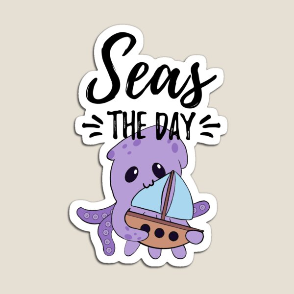 Seas The Day Kawaii Kraken Magnet