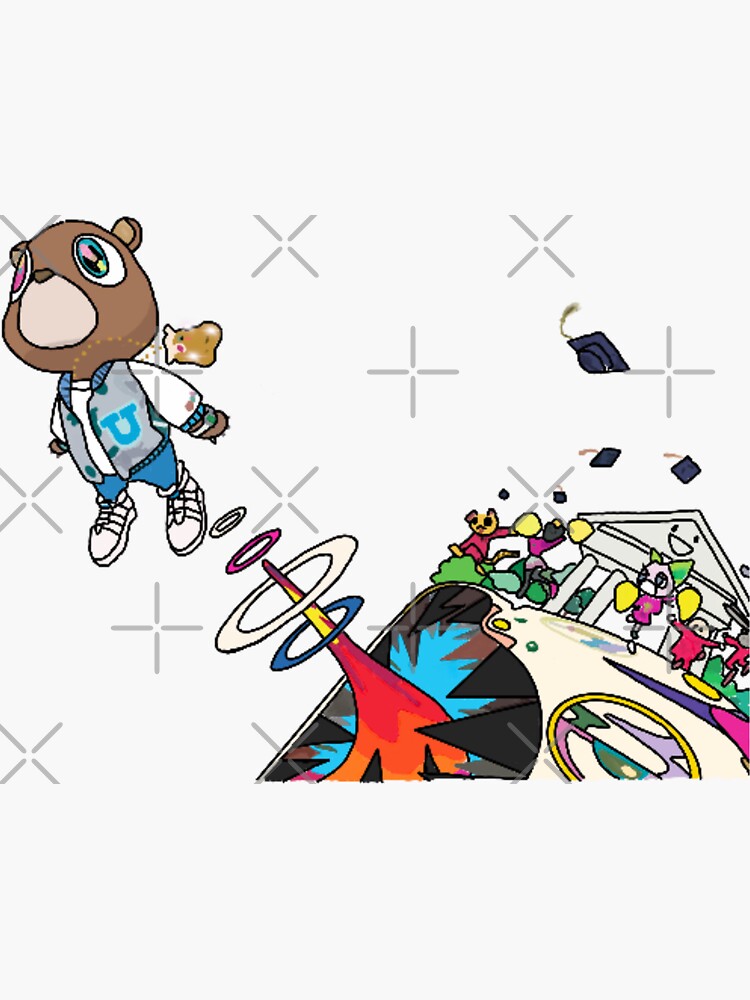 Kanye West Dropout Bear Chicago Vintage Graduation  Sticker for Sale by  shopvinhcong