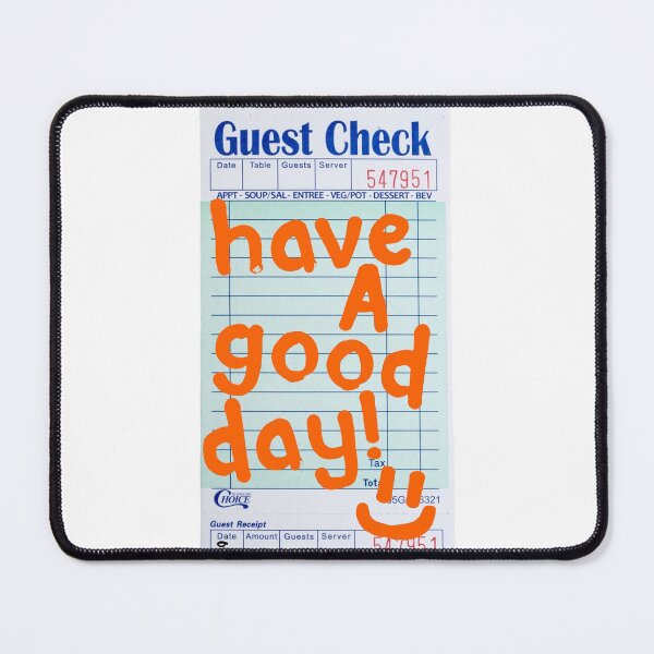 Item preview, Have a Good Day :) Guest Check Art (Orange) designed and sold by dressedbyjord.