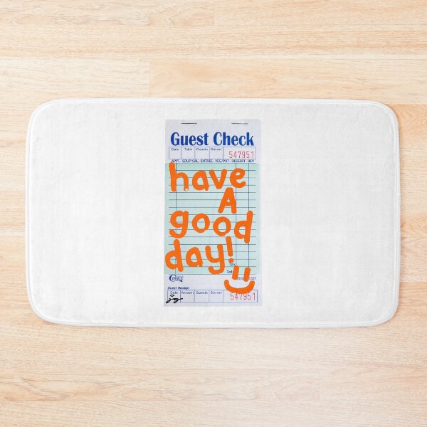 Item preview, Have a Good Day :) Guest Check Art (Orange) designed and sold by dressedbyjord.