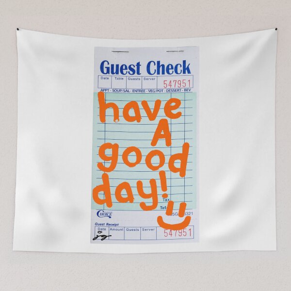 Item preview, Have a Good Day :) Guest Check Art (Orange) designed and sold by dressedbyjord.